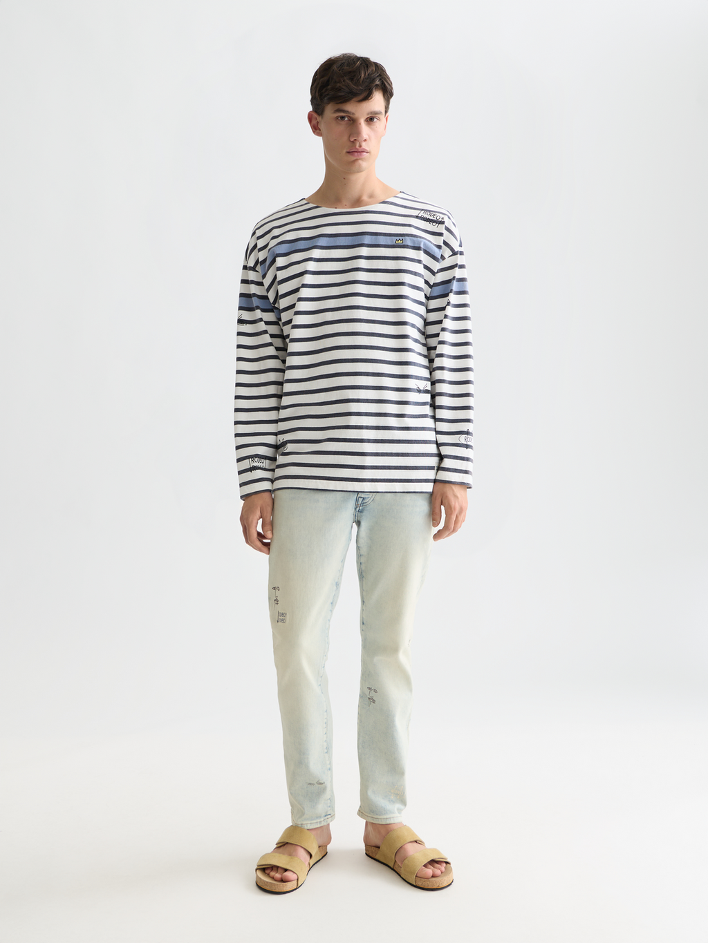 Scotch & Soda x Basquiat Breton Striped Long Sleeve T-Shirt