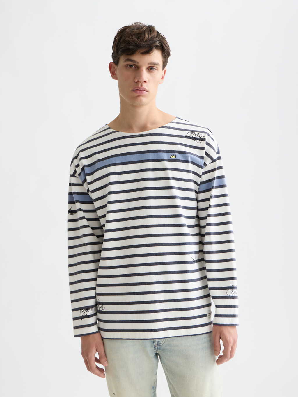 Scotch & Soda x Basquiat Breton Striped Long Sleeve T-Shirt