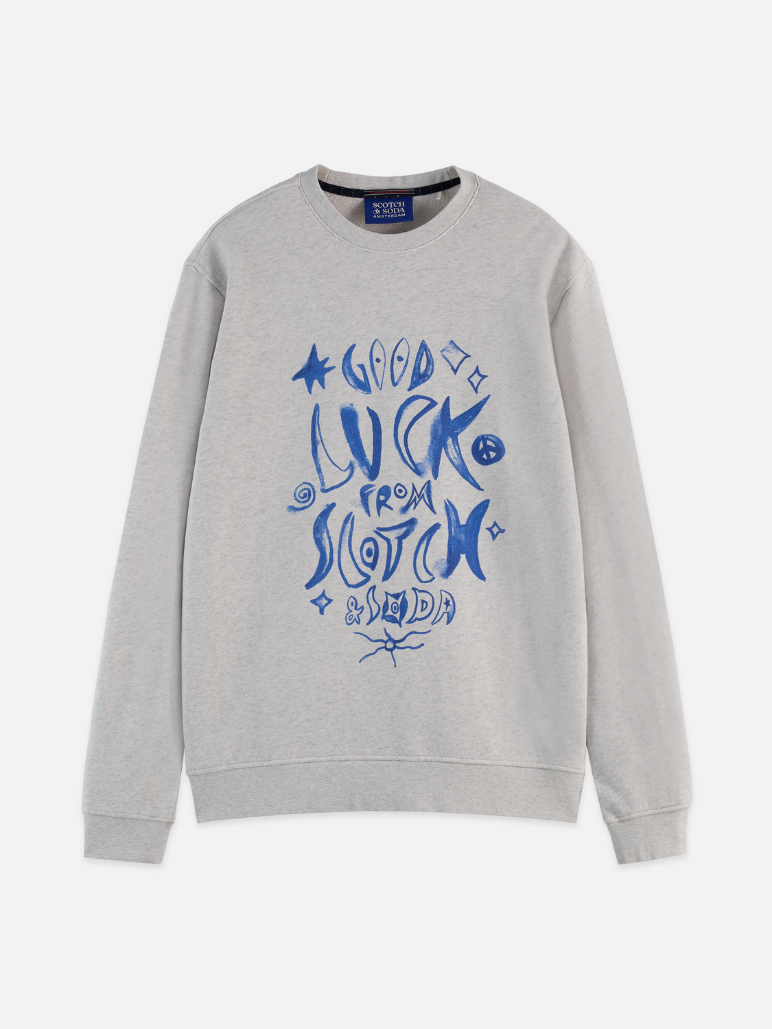 Washed Denim Graphic Sweatshirt