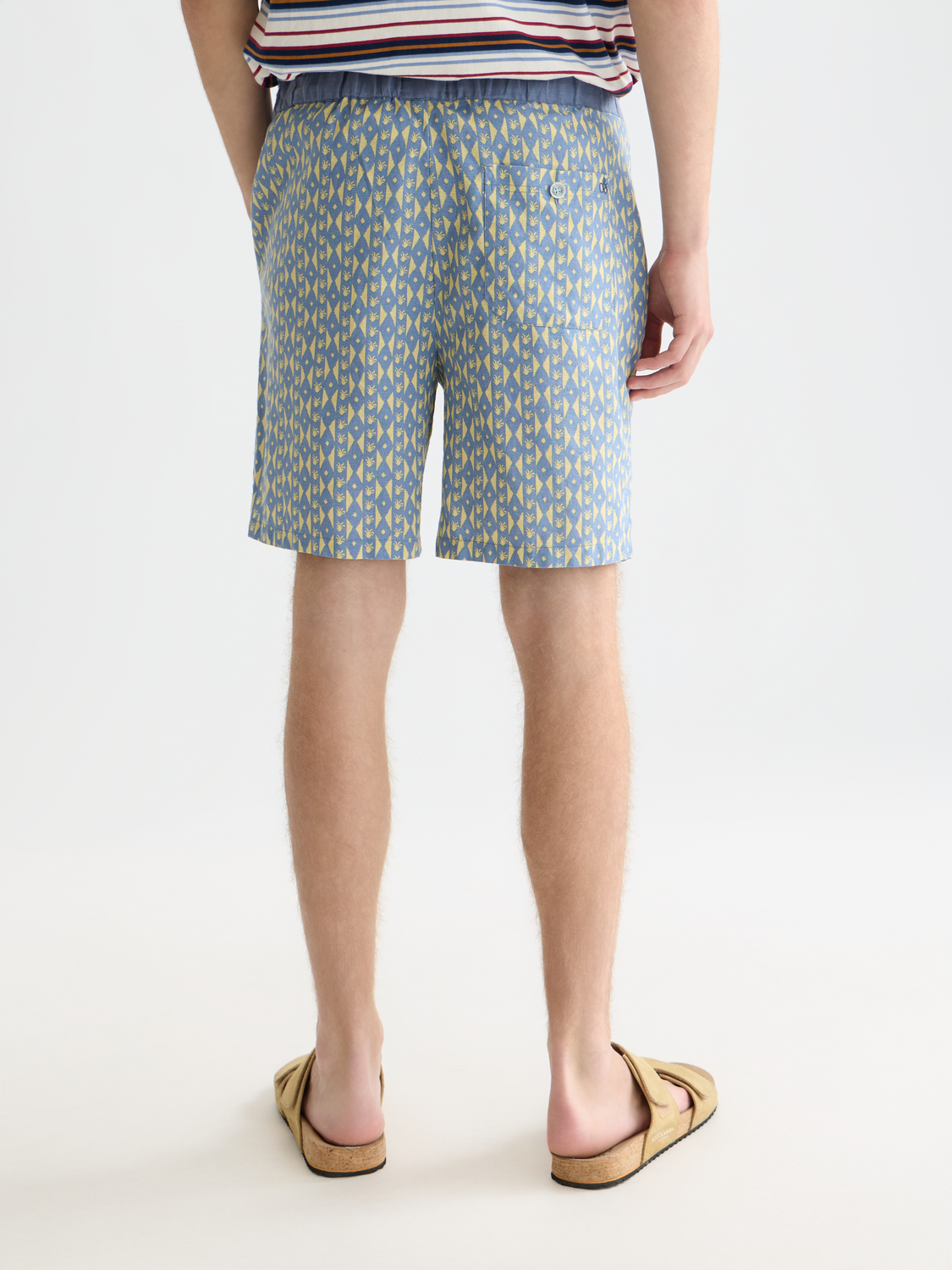 Fave Printed Linen Relaxed-Fit Bermuda Shorts