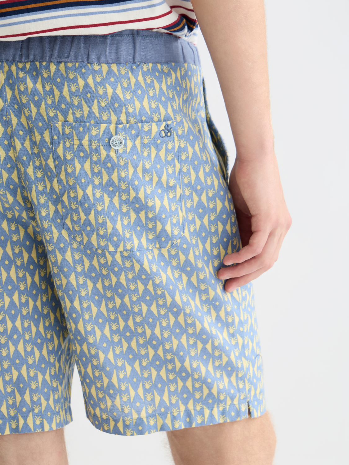 Fave Printed Linen Relaxed-Fit Bermuda Shorts