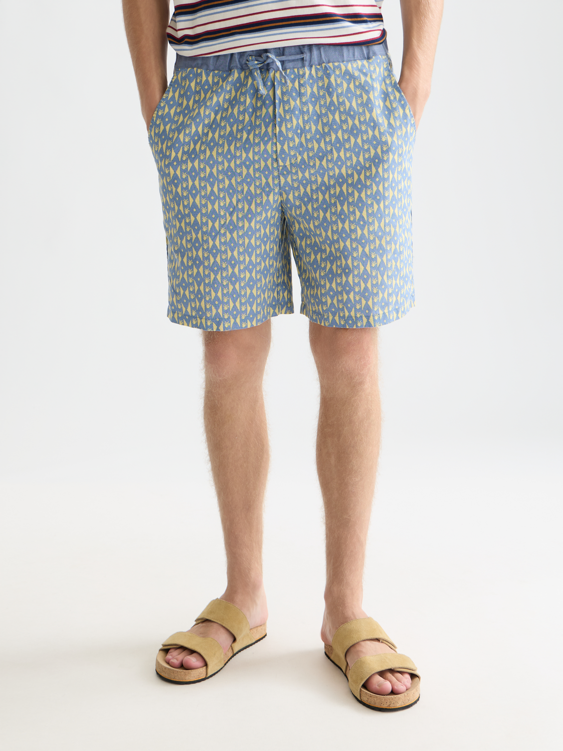 Fave Printed Linen Relaxed-Fit Bermuda Shorts