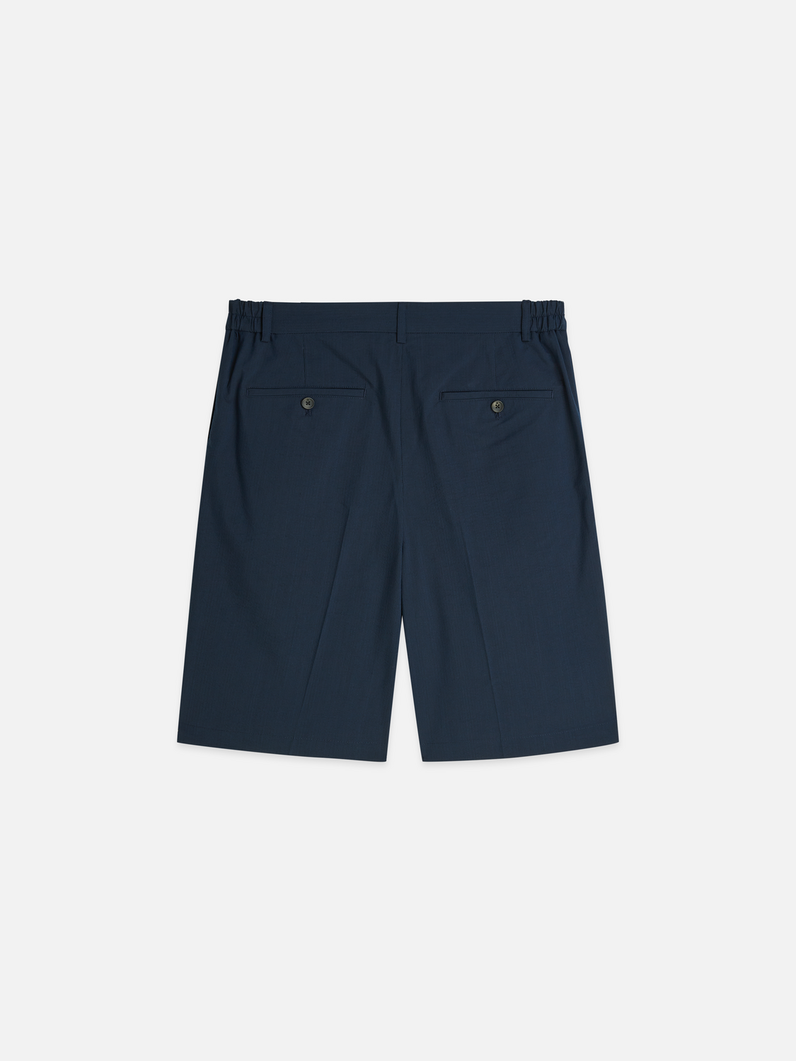 Seersucker Wide-Fit Bermuda Shorts