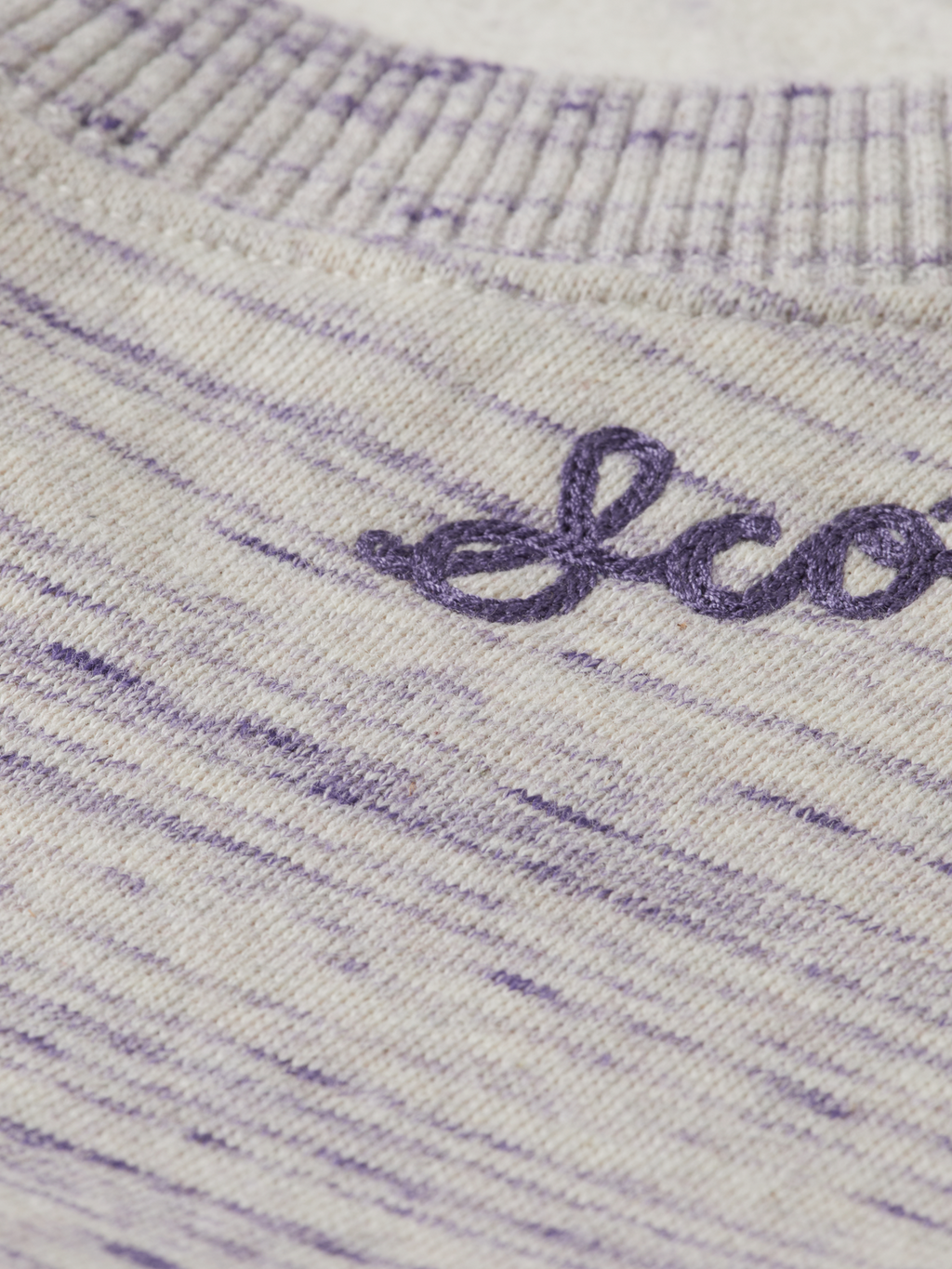 Space Yarn Embroidered Loose-Fit Sweatshirt