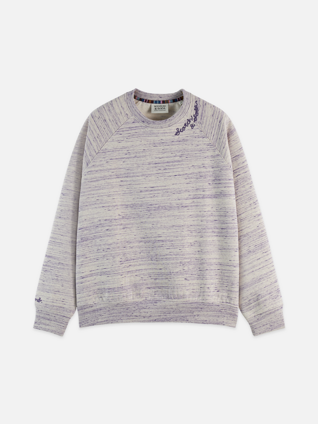 Space Yarn Embroidered Loose-Fit Sweatshirt