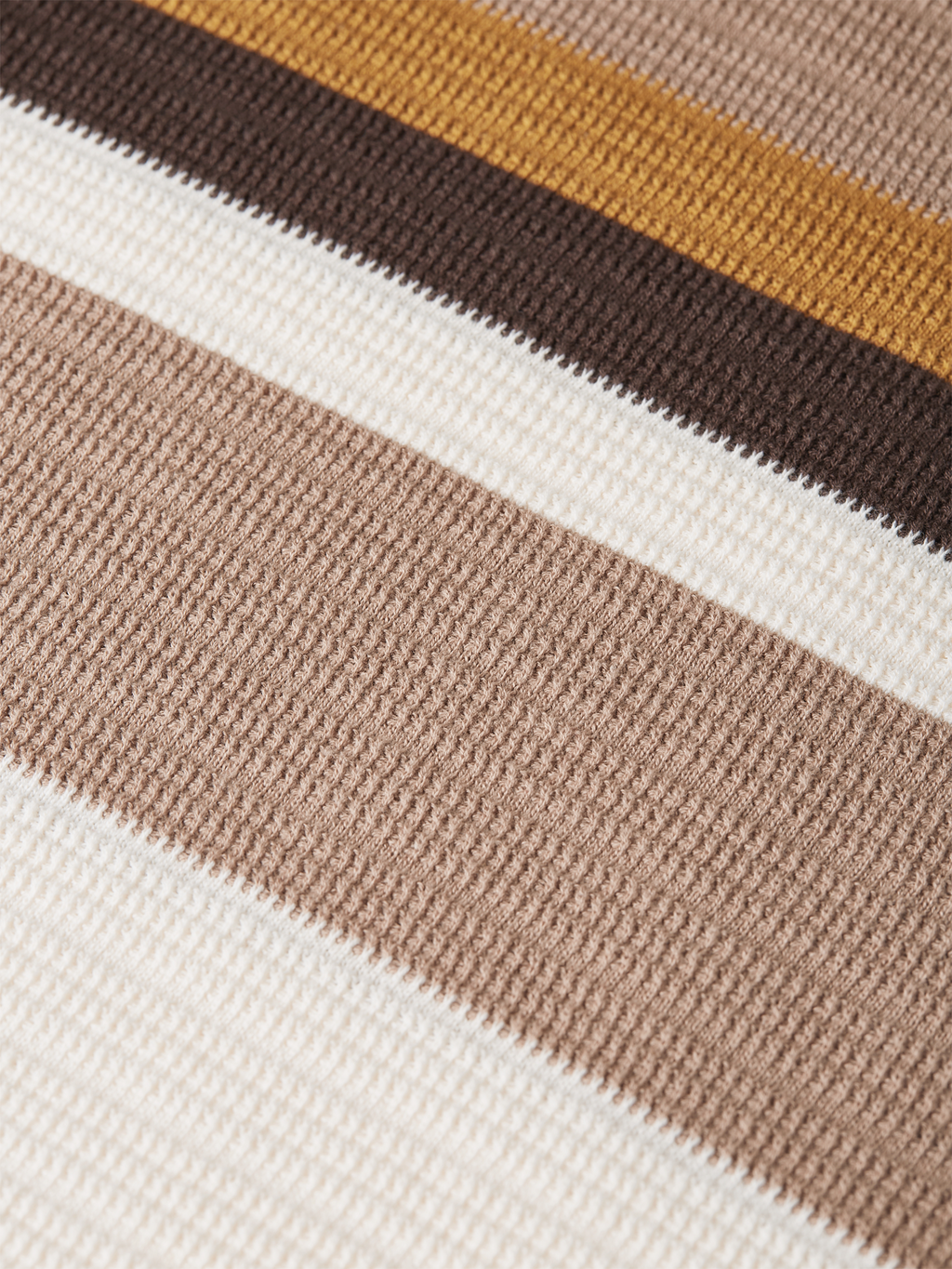 Structured Striped Knitted Polo