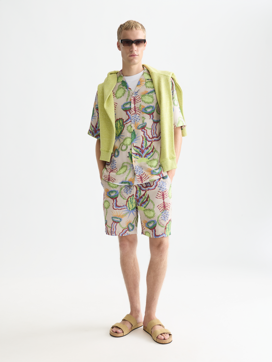 Printed Tencel Relaxed-Fit Shirt