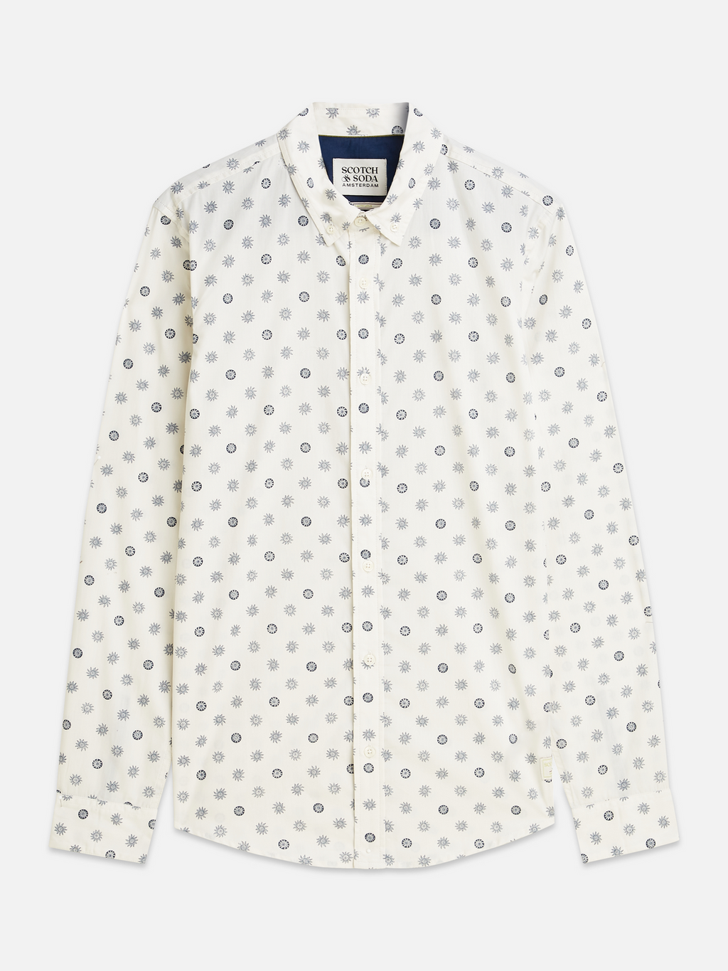 Microprint Poplin Slim-Fit Shirt