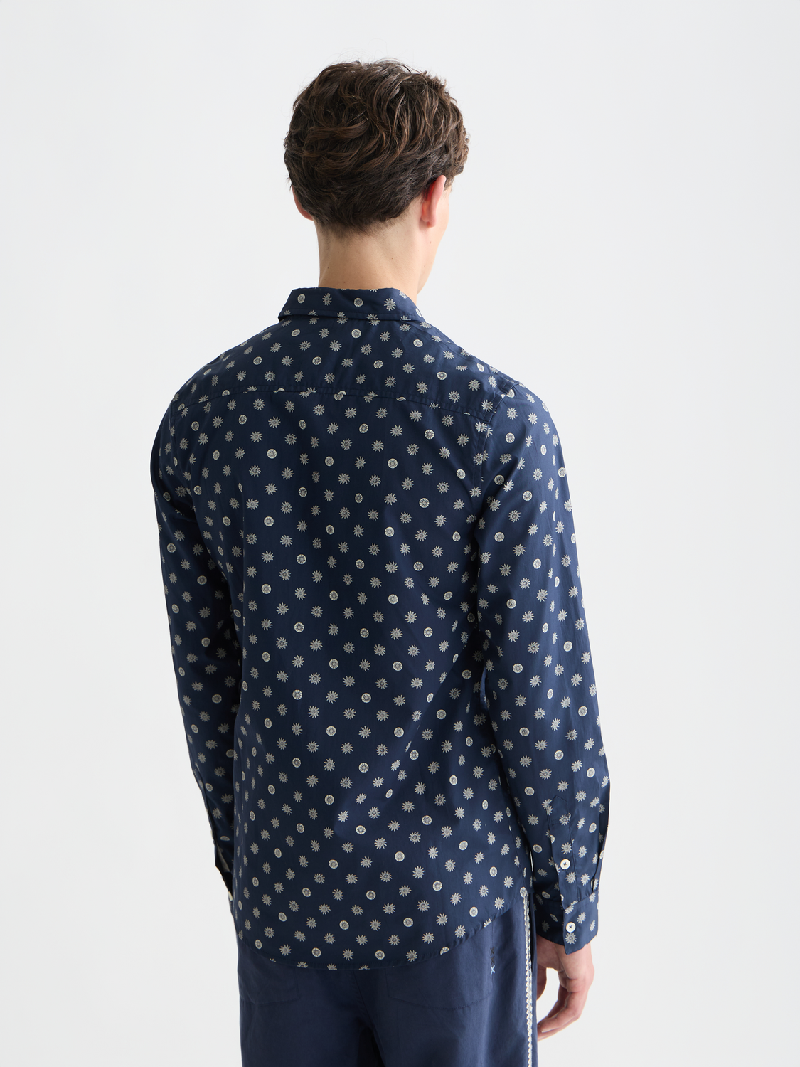 Microprint Poplin Slim-Fit Shirt