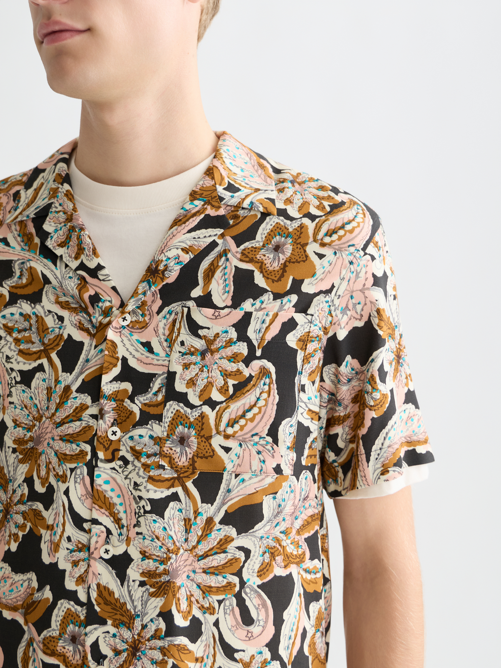 Printed Viscose Regular-Fit Shirt