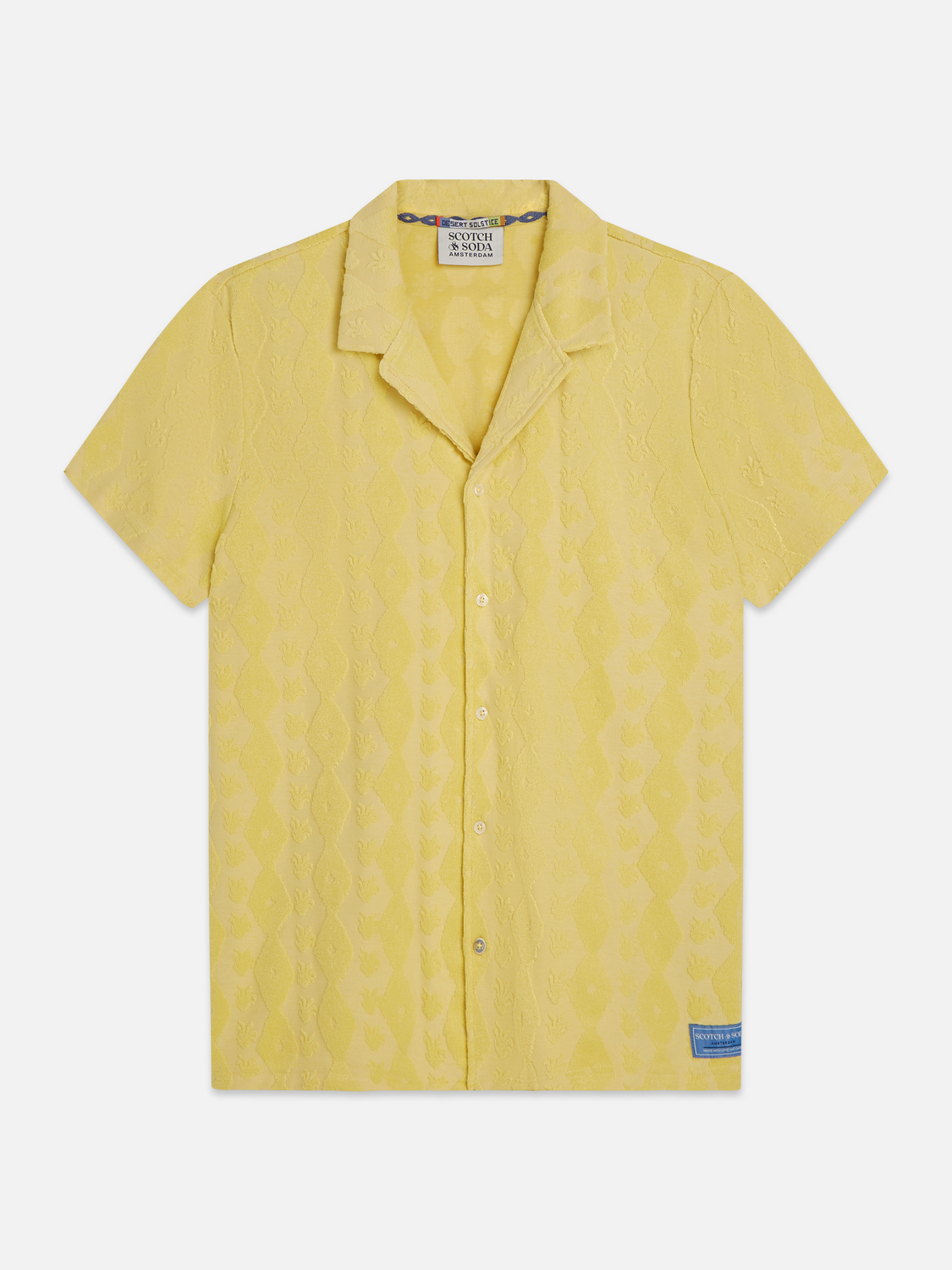 Terry Jacquard Regular-Fit Short-Sleeved Shirt