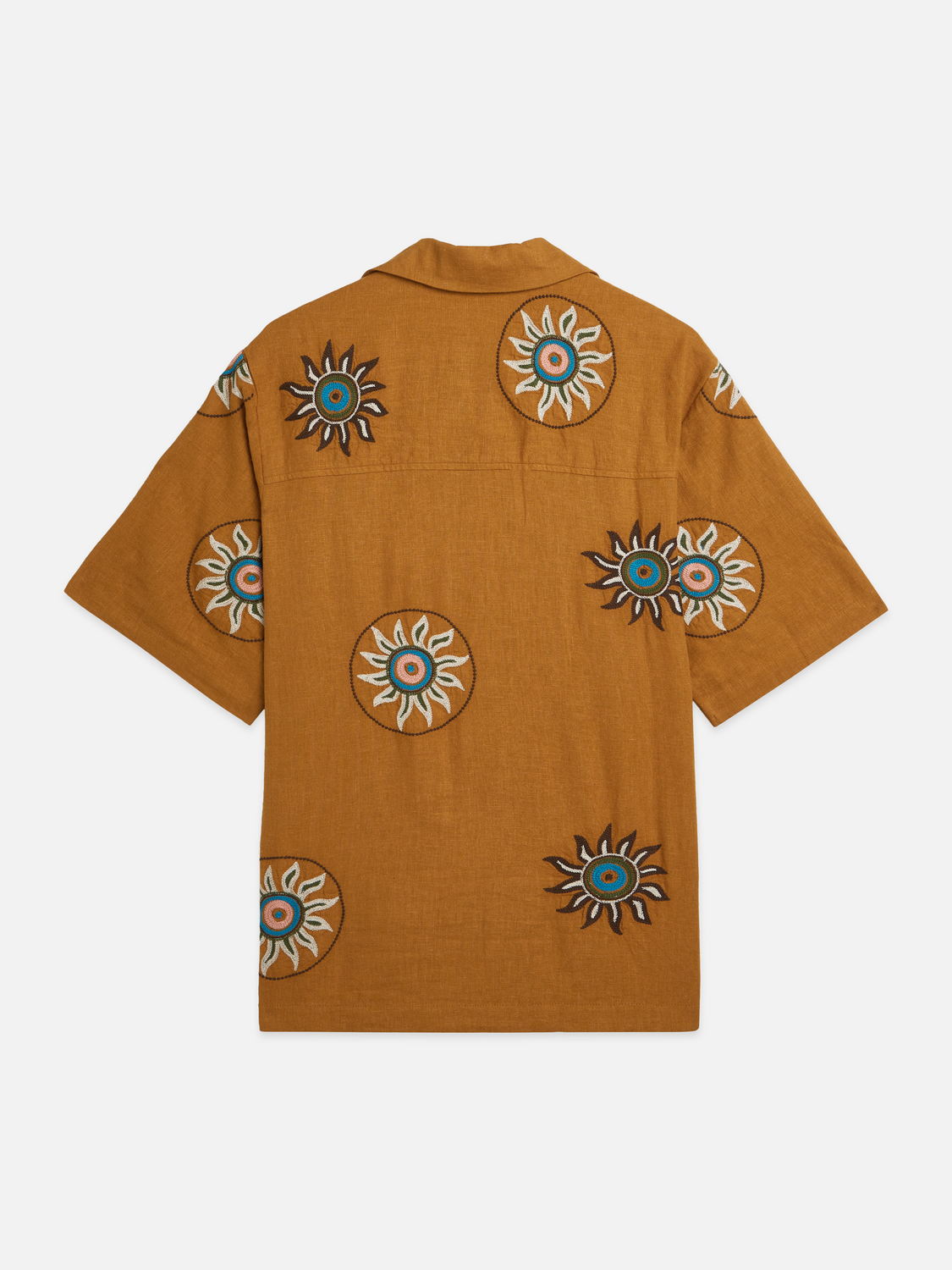 Embroidered Linen Relaxed-Fit Shirt