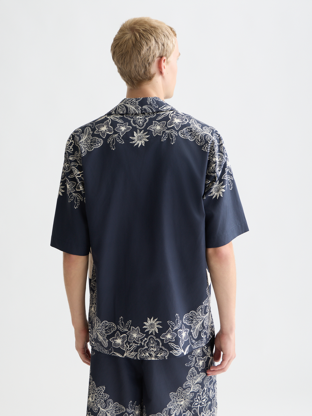 Printed Lyocell Short Sleeve Shirt