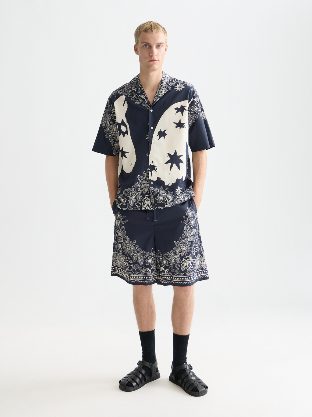 Printed Lyocell Short Sleeve Shirt