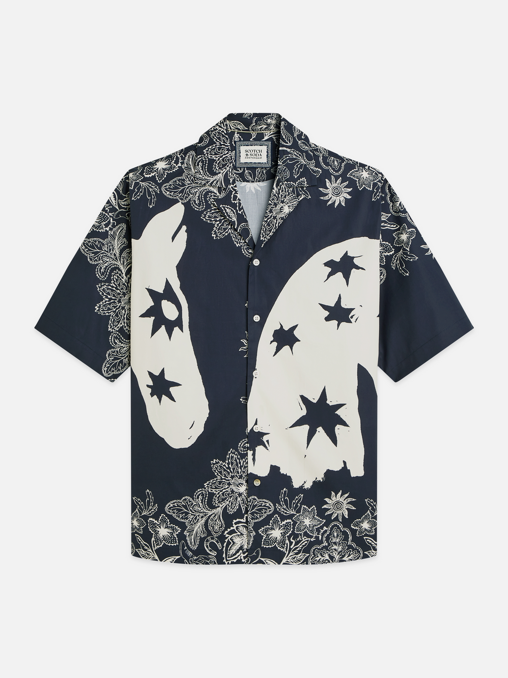 Printed Lyocell Short Sleeve Shirt