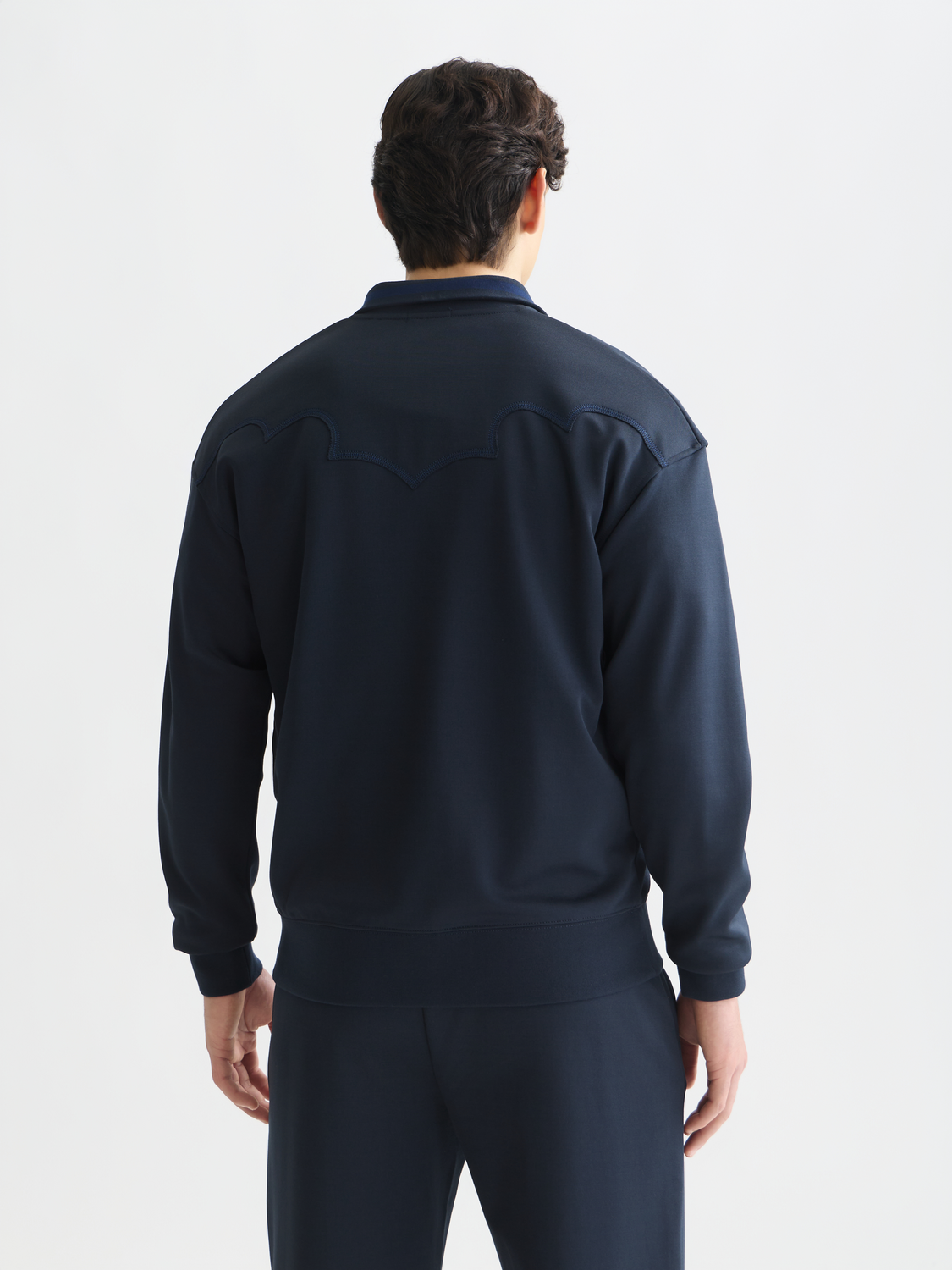 Interlock Embroidered Relaxed-Fit Zip-Through Track Jacket