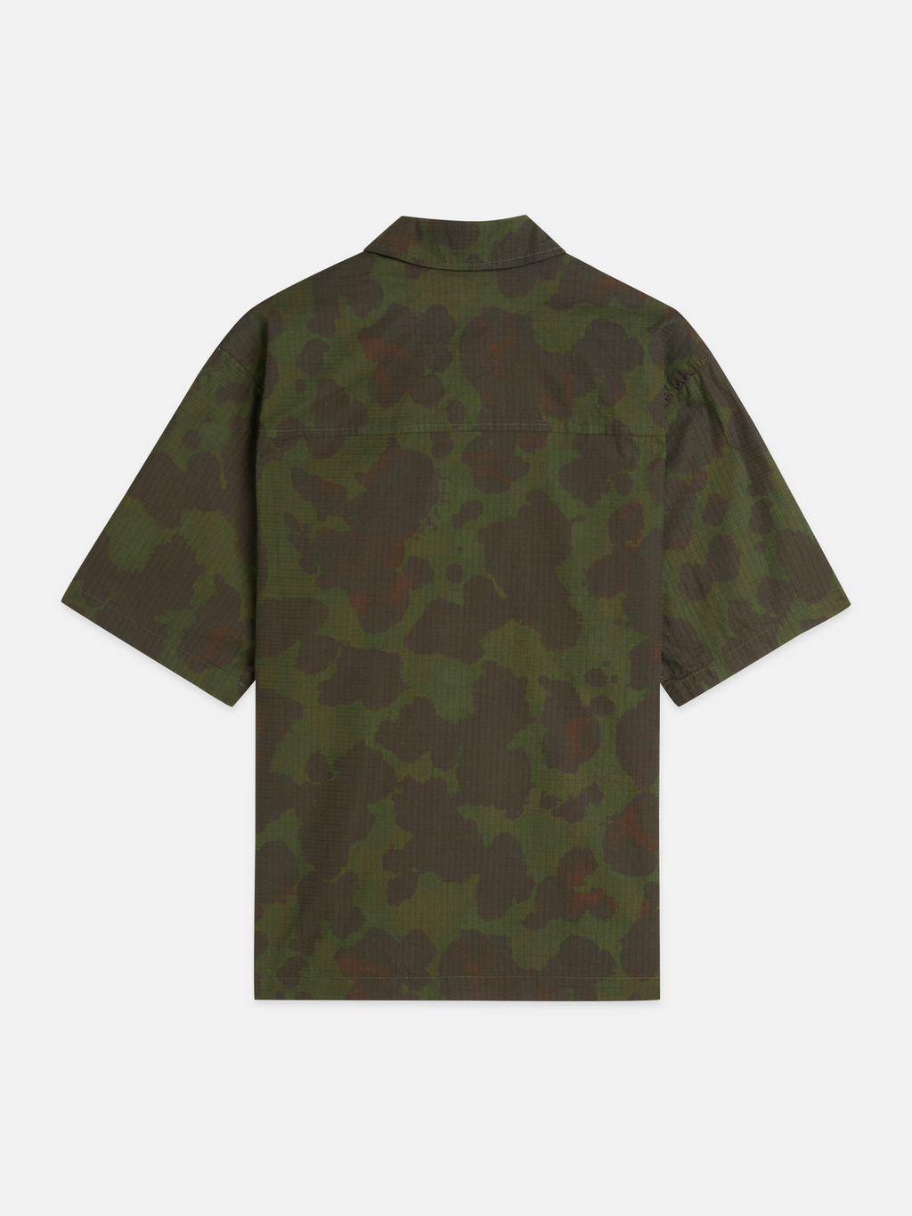 Printed Cotton Ripstop Relaxed-Fit Short-Sleeve Shirt