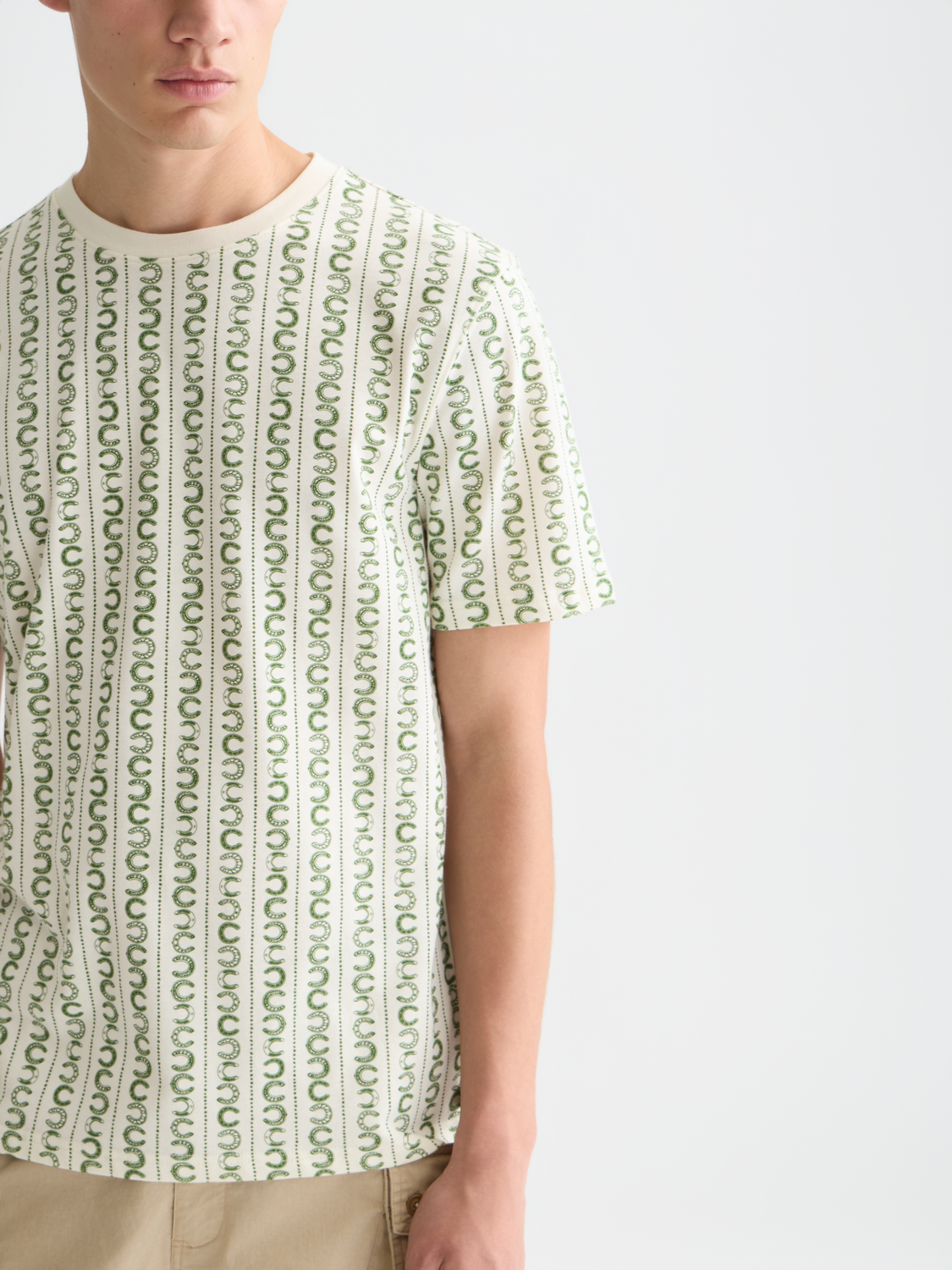 Micro Printed Regular-Fit T-Shirt