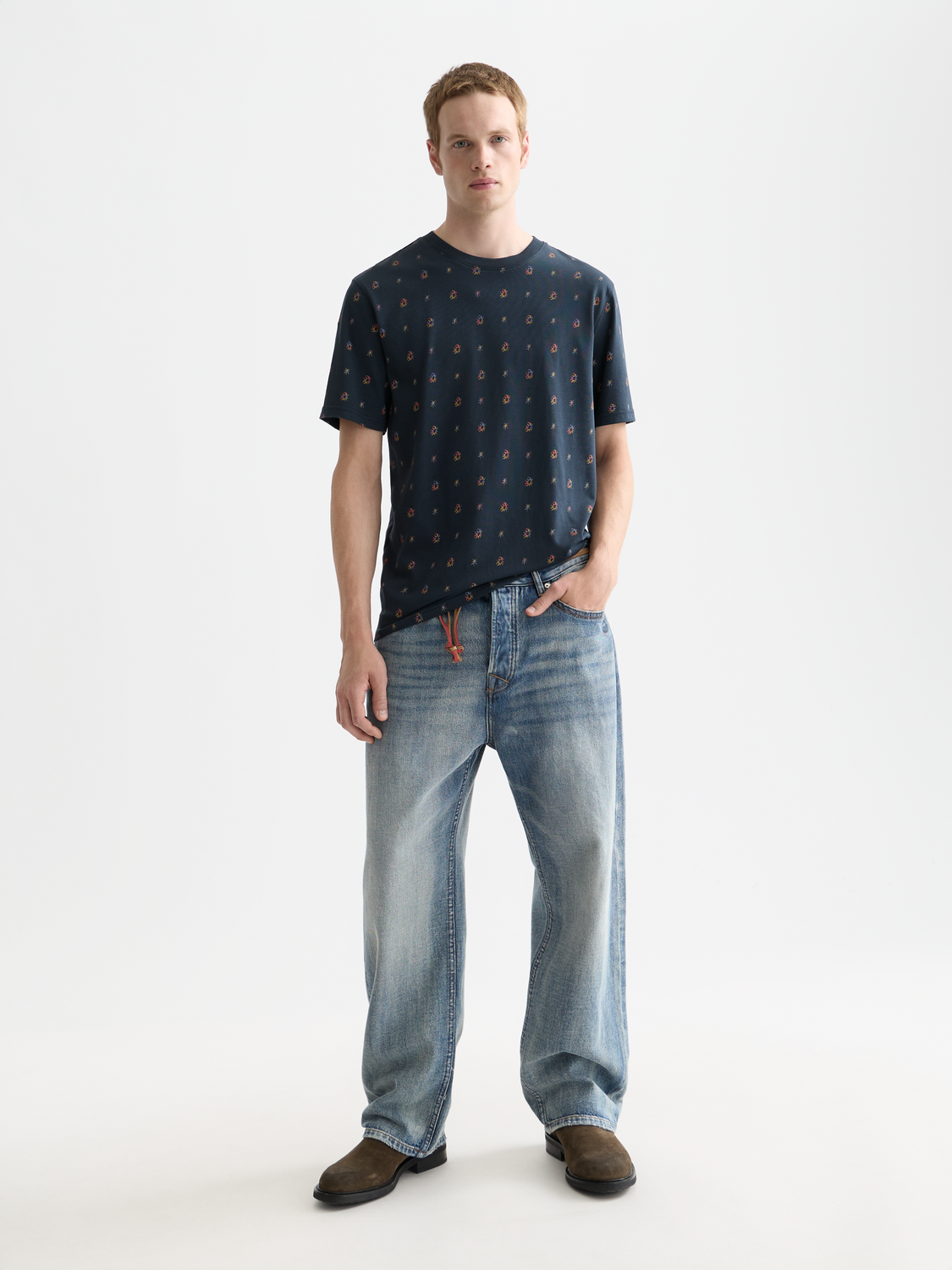 Micro-Printed Regular-Fit T-Shirt