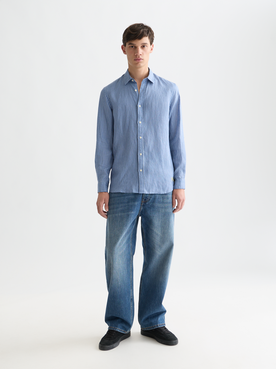 Linen Striped Regular-Fit Shirt