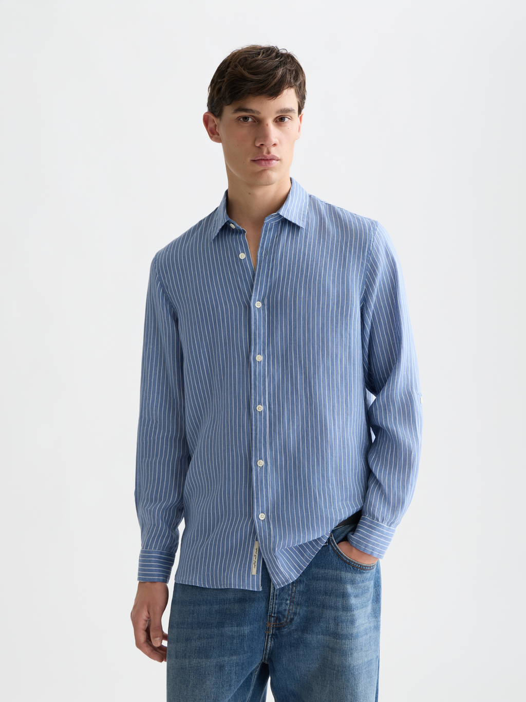Linen Striped Regular-Fit Shirt
