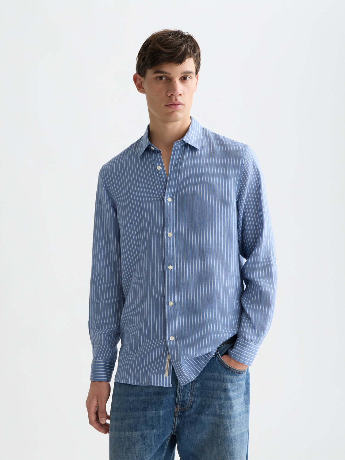 Linen Striped Regular-Fit Shirt