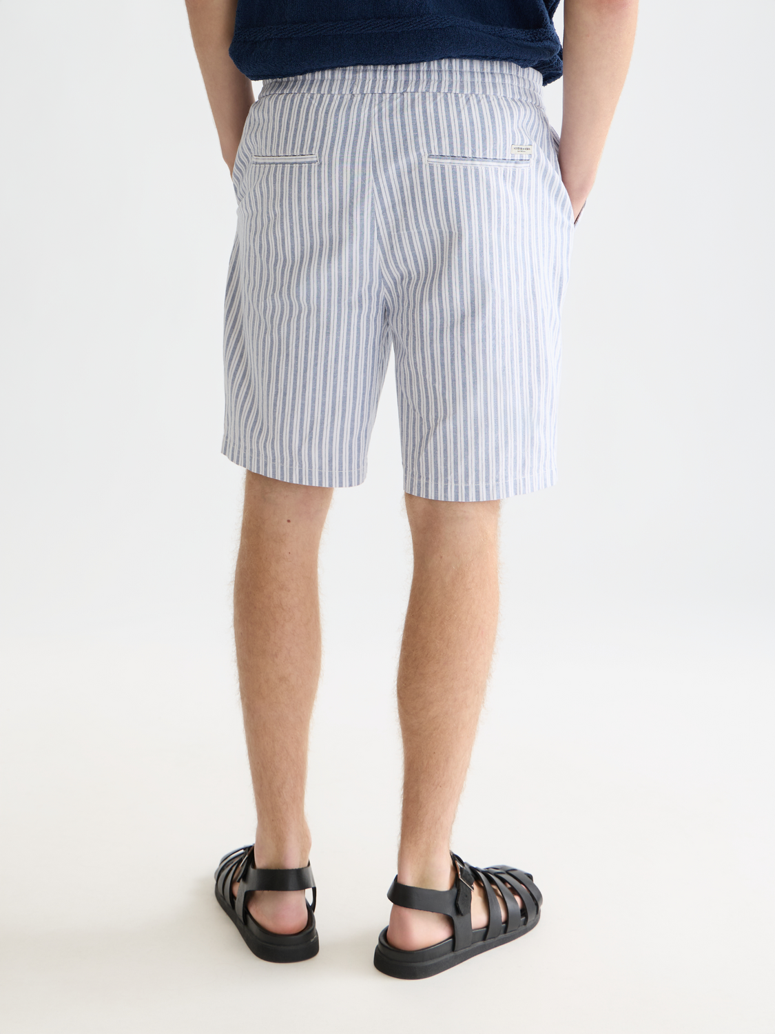 Fave Cotton-Linen Yarn-Dyed Regular-Fit Bermuda Shorts