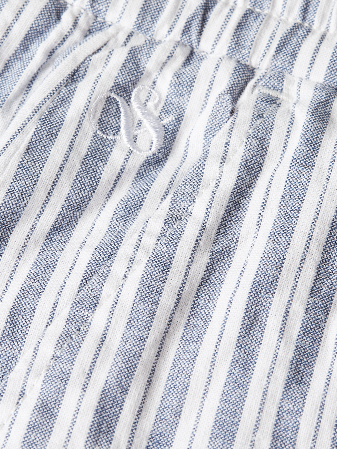 Fave Cotton-Linen Yarn-Dyed Regular-Fit Bermuda Shorts