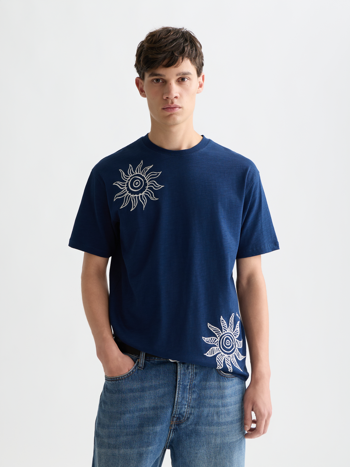 Embroidered Artwork Relaxed Fit T-Shirt