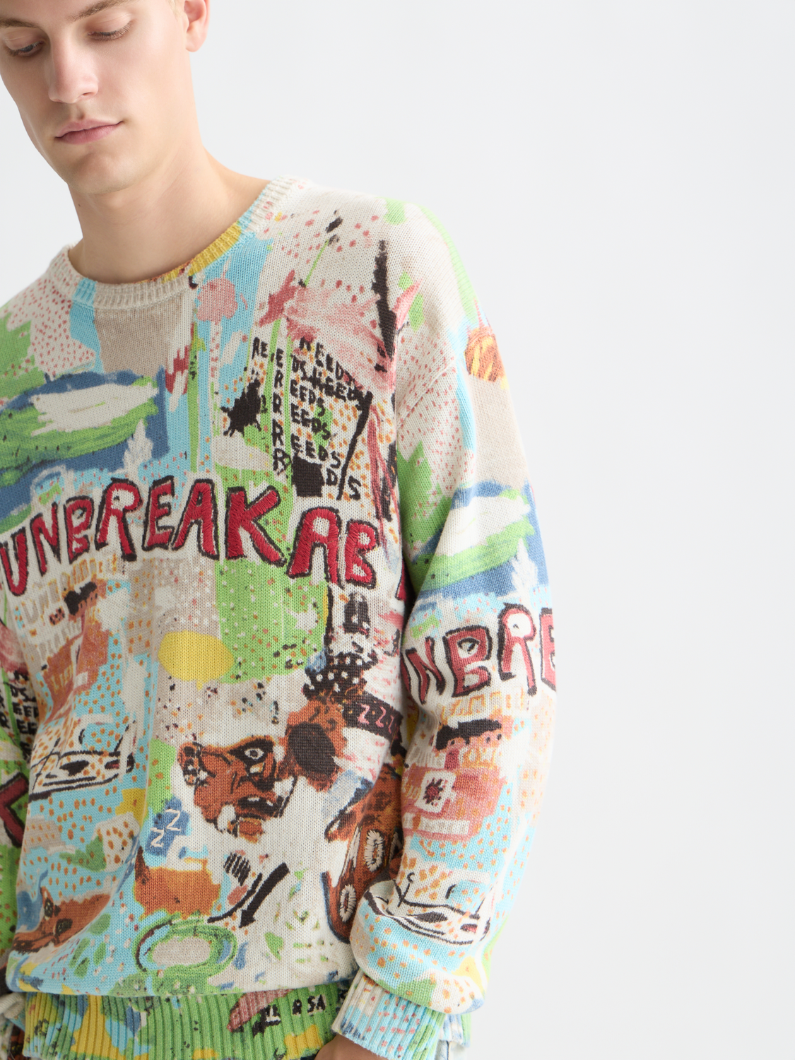 Scotch & Soda x Basquiat Printed Loose-Fit Pullover