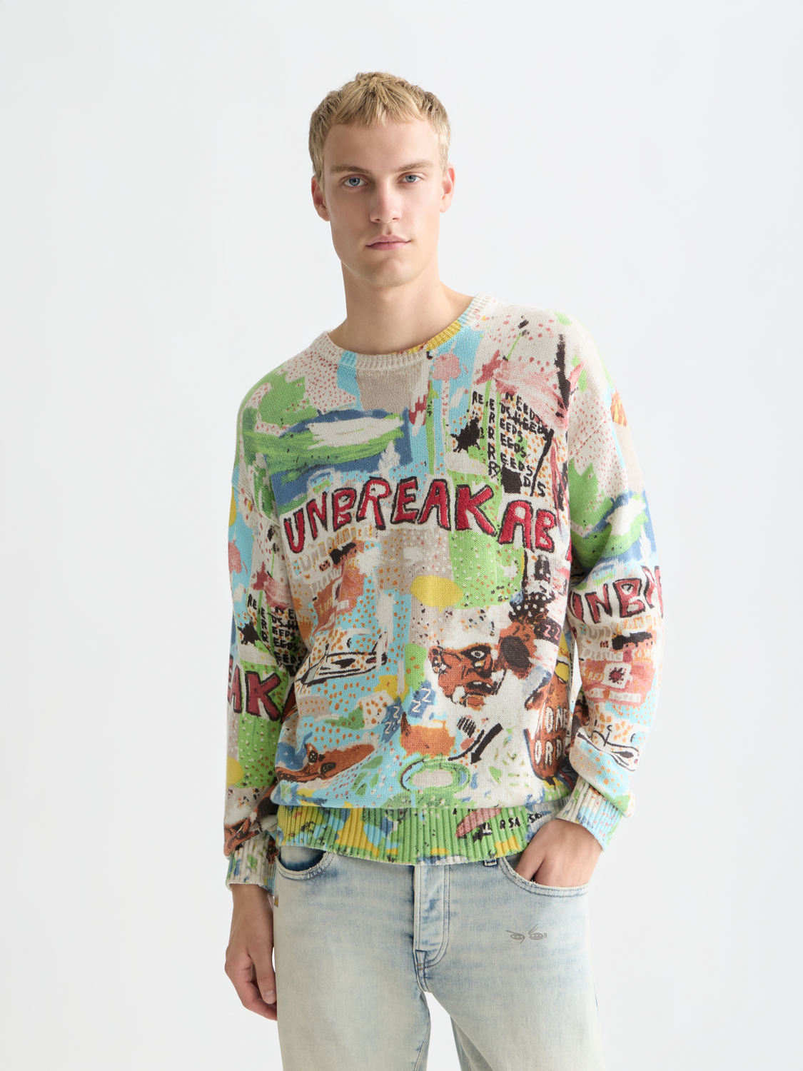 Scotch & Soda x Basquiat Printed Loose-Fit Pullover