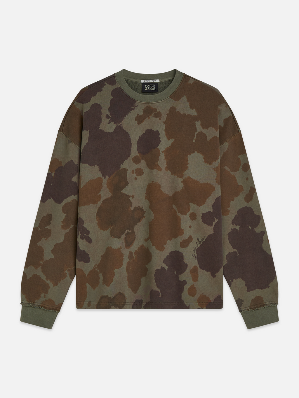 Printed Overdyed Loosefit Sweatshirt