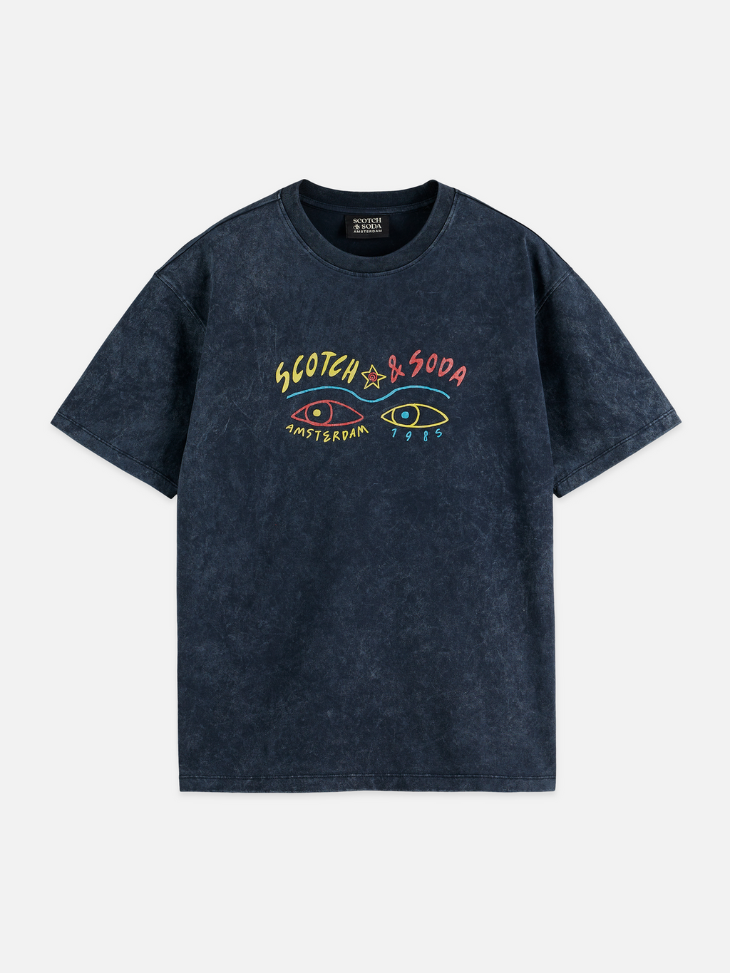 Front Artwork Relaxed-Fit Snow-Washed T-Shirt