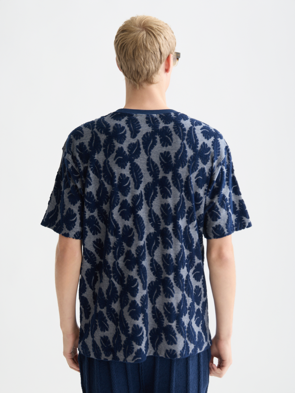 Jacquard Feeder Stripe Relaxed-Fit T-Shirt