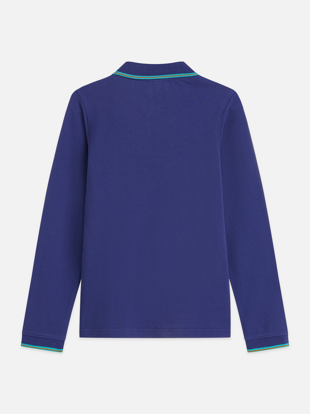 Boys' Contrast Tipping Pique Regular-Fit Long-Sleeved Polo