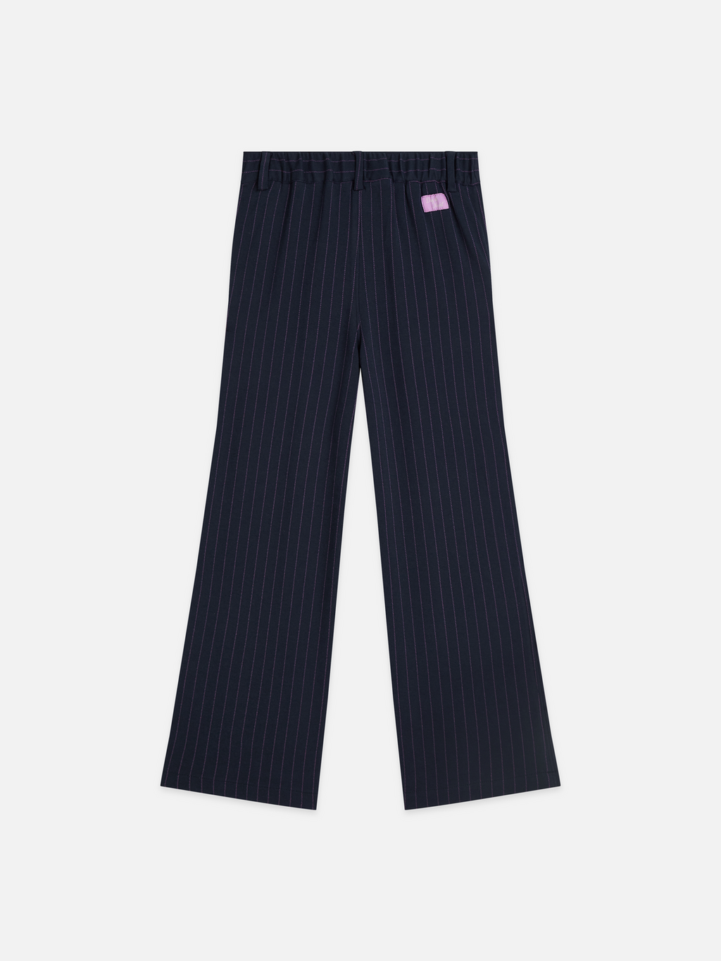 Girls' Yarn Dyed High Waist Wide-Leg Stripe Pants
