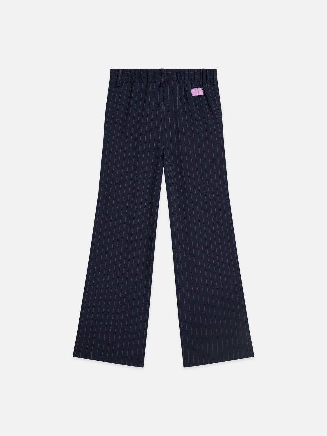 Girls' Yarn Dyed High Waist Wide-Leg Stripe Pants