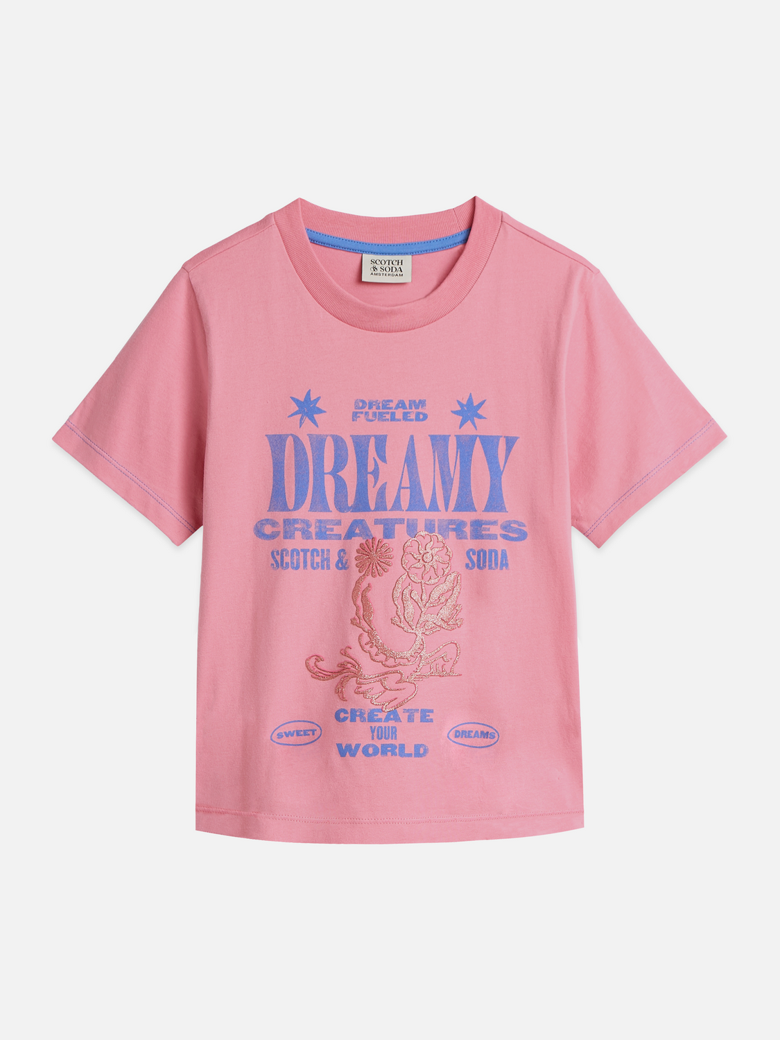 Girls' Front Artwork Relaxed-Fit Knotted T-Shirt