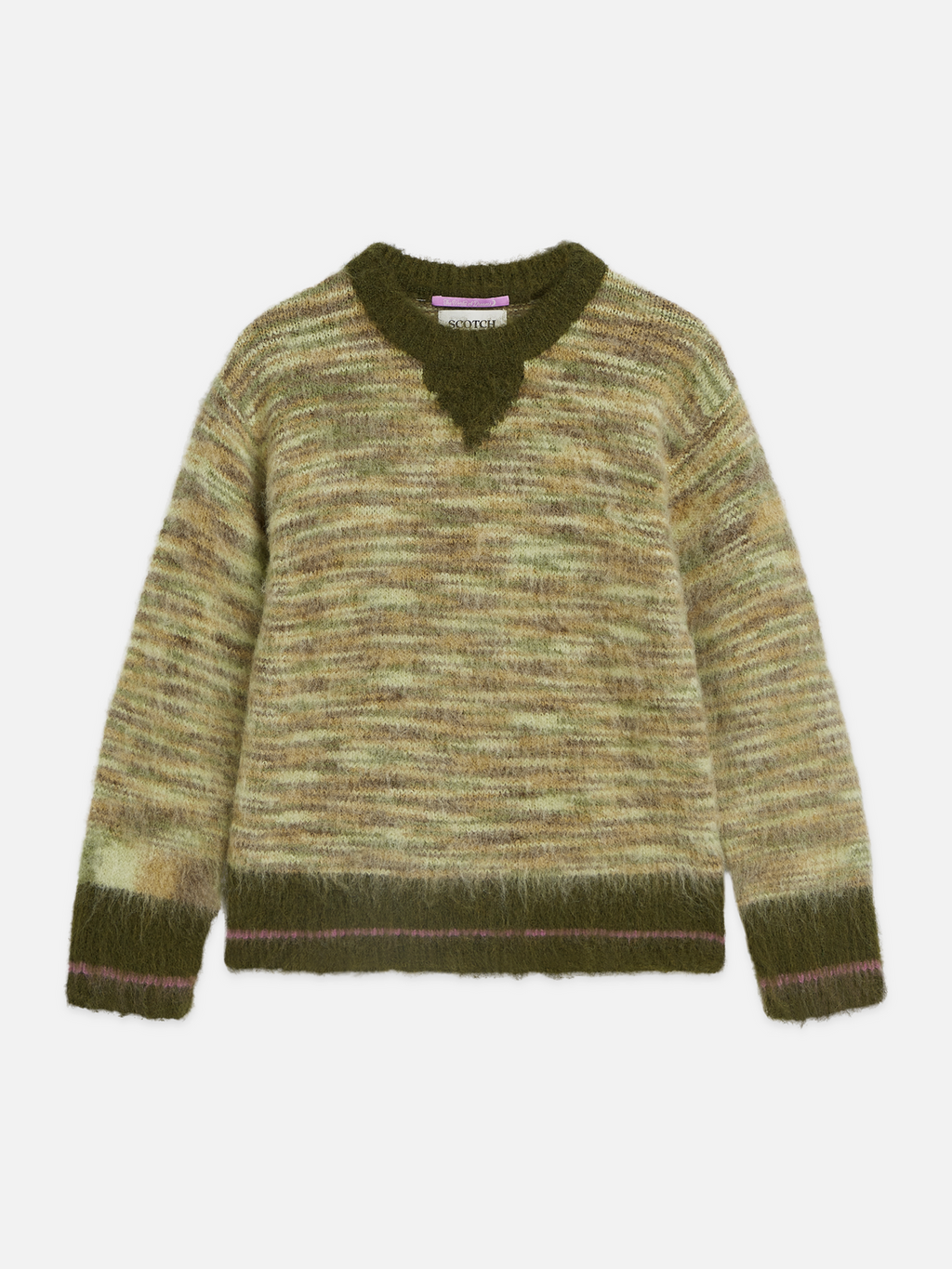 Girls' Wool Blend Mélange Relaxed-Fit Pullover