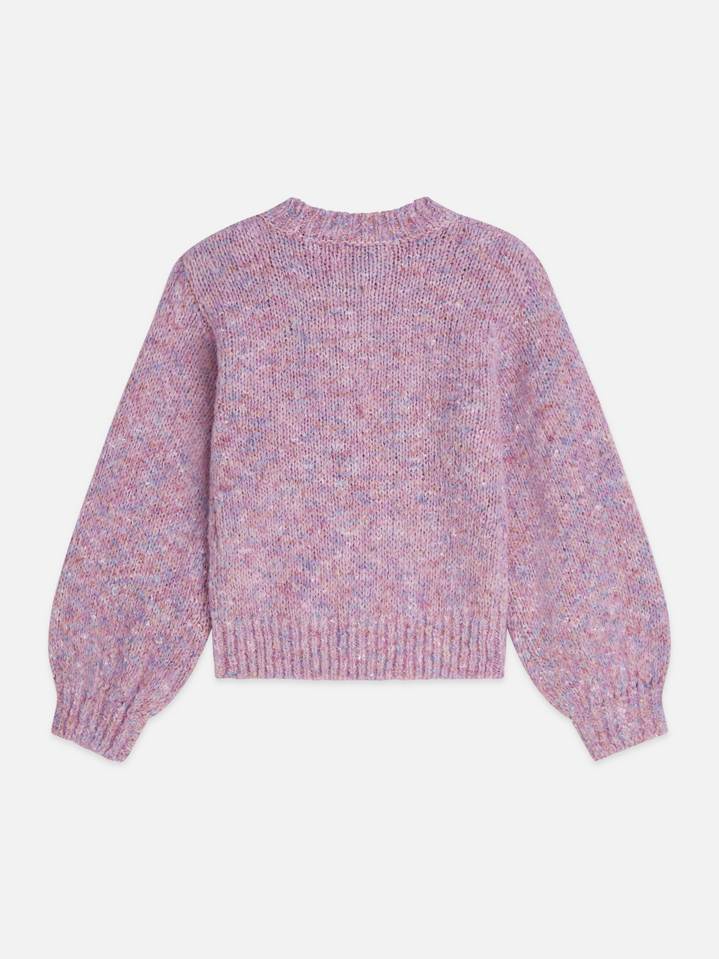 Girls' Blend Multicolor Dropped Shoulder Pullover