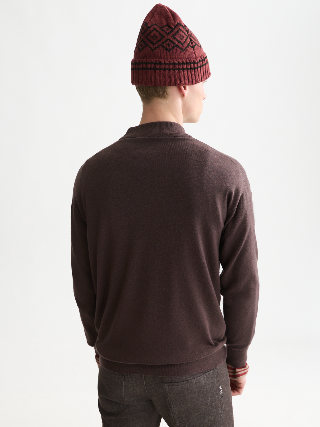 Essentials Dropped Shoulder Mock Neck Pullover
