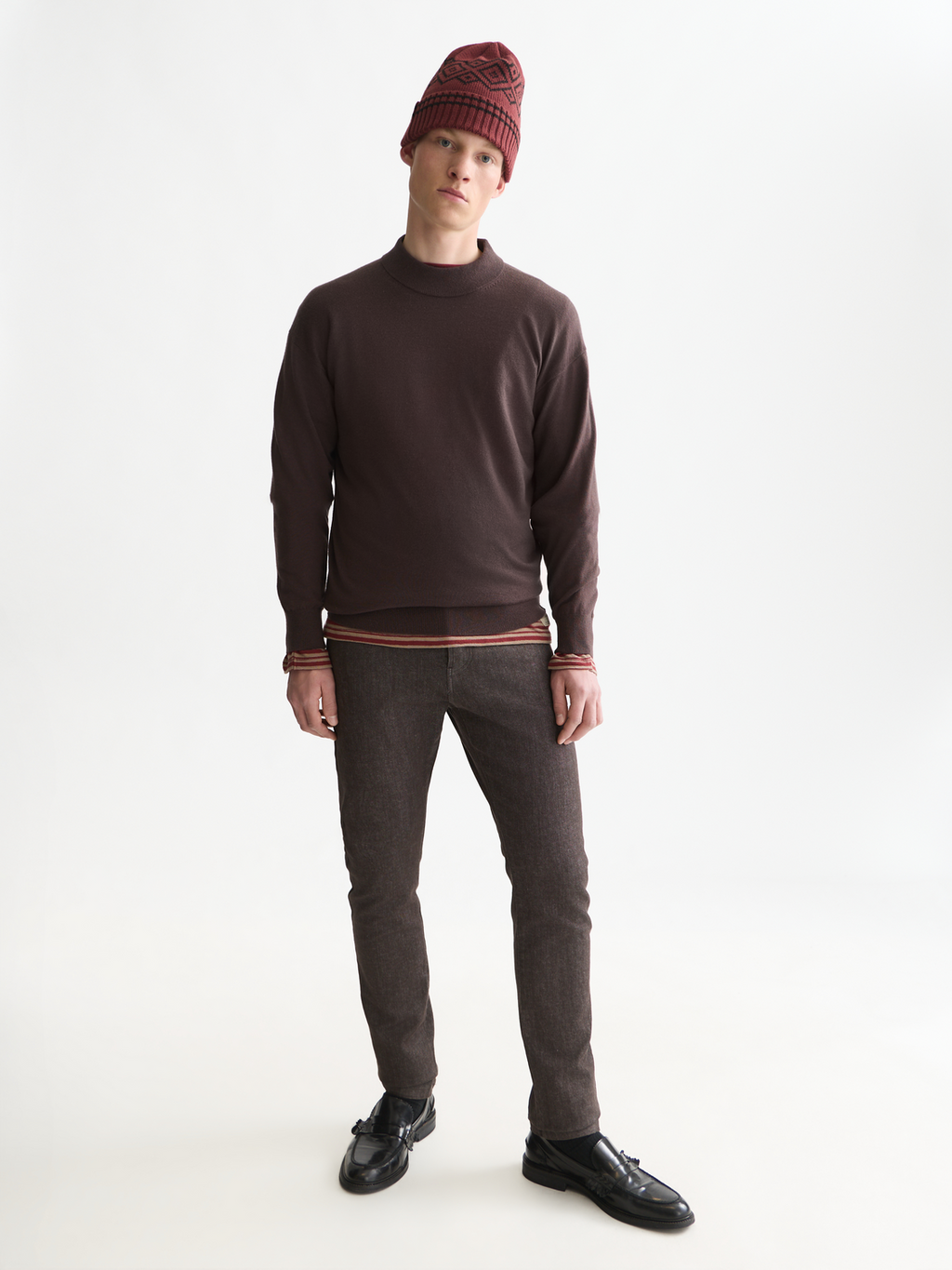 Essentials Dropped Shoulder Mock Neck Pullover