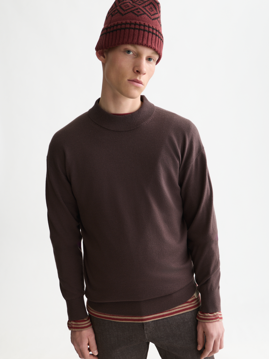 Essentials Dropped Shoulder Mock Neck Pullover