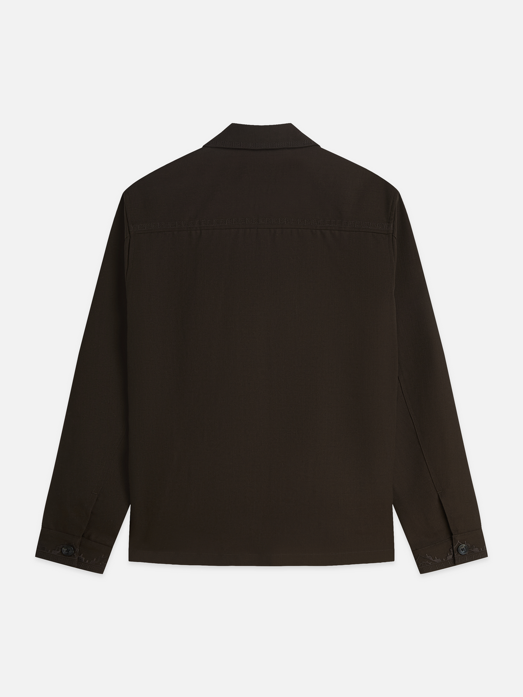 Embroidered Tailored Wool-Blend Overshirt