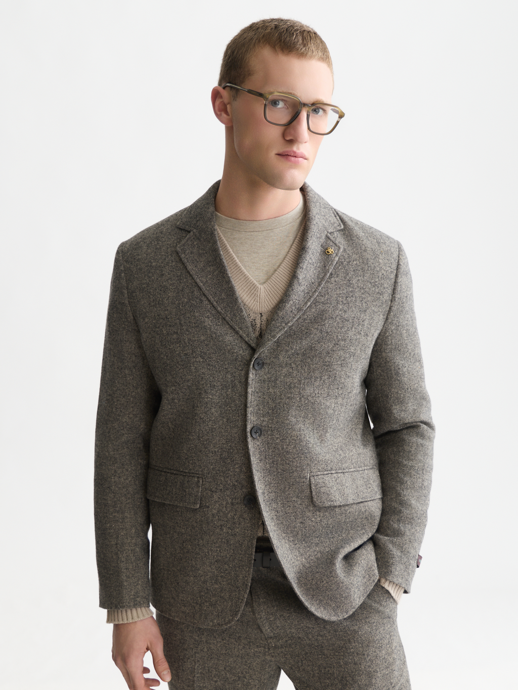 Austin Wool-Blend Relaxed-Fit Blazer