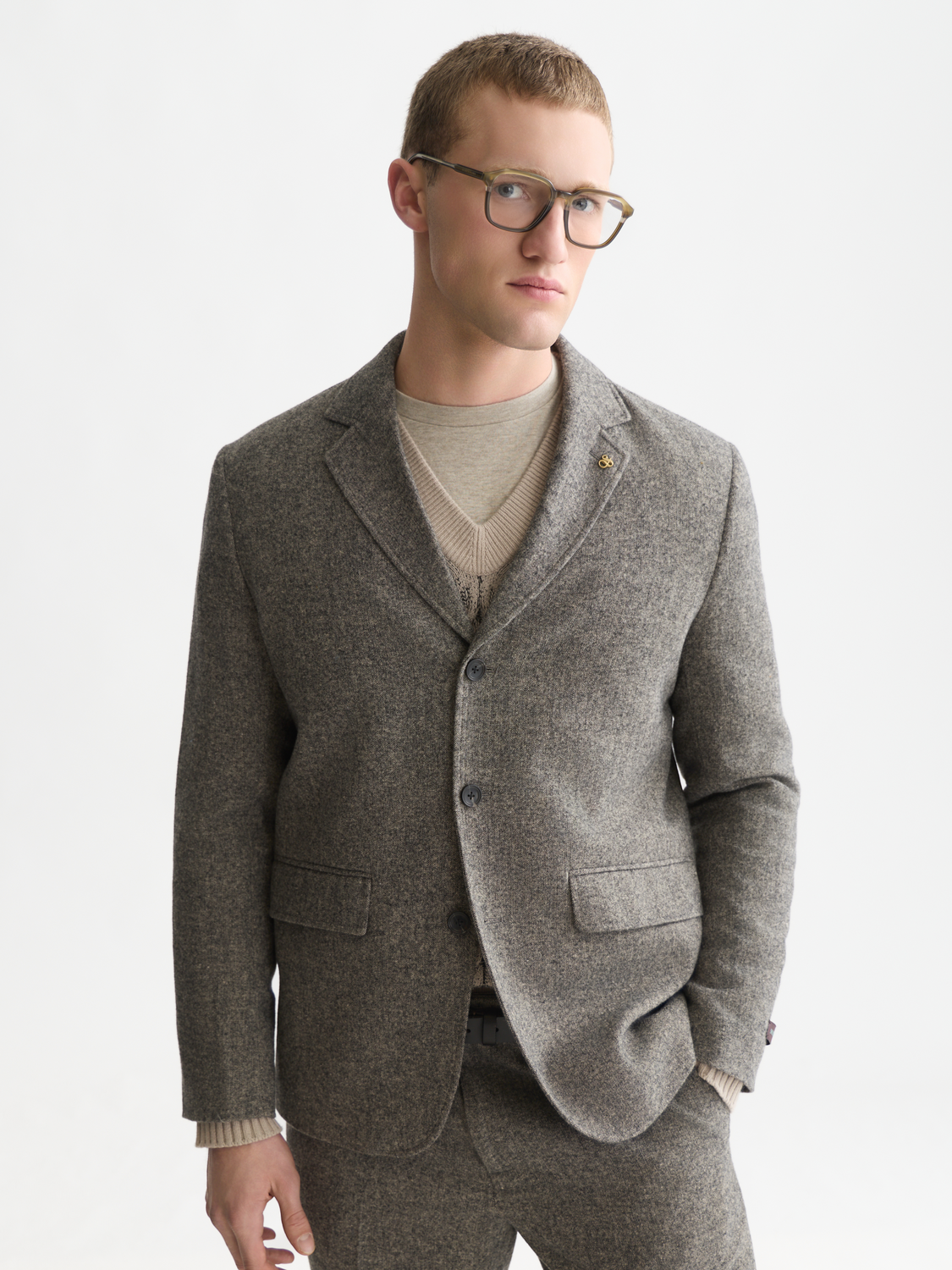 Austin Wool-Blend Relaxed-Fit Blazer