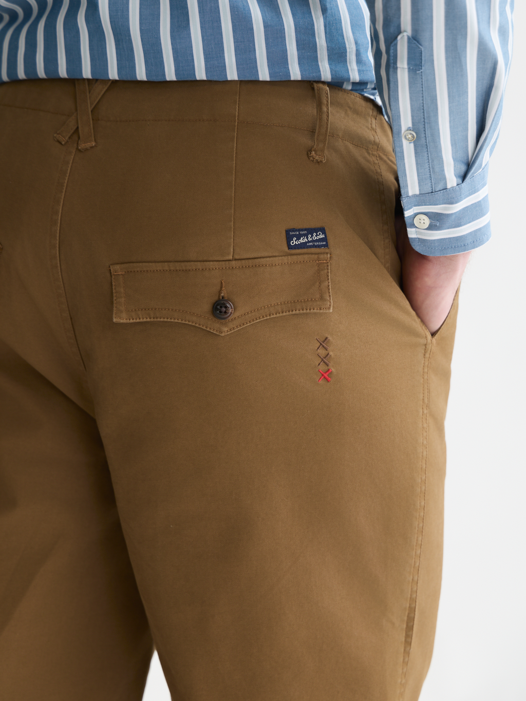 Pitch Peached Cotton-Blend Chino