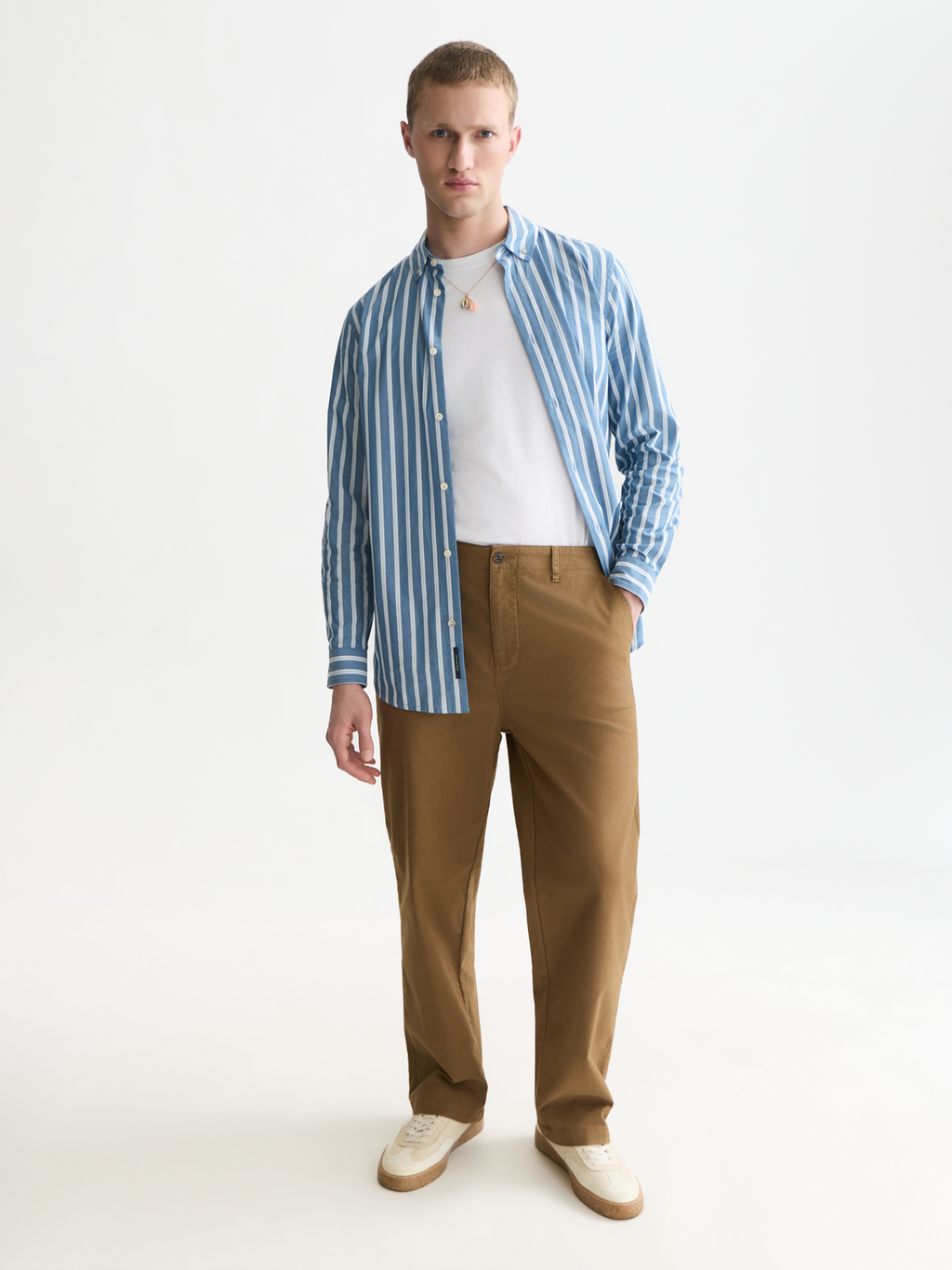 Pitch Peached Cotton-Blend Chino