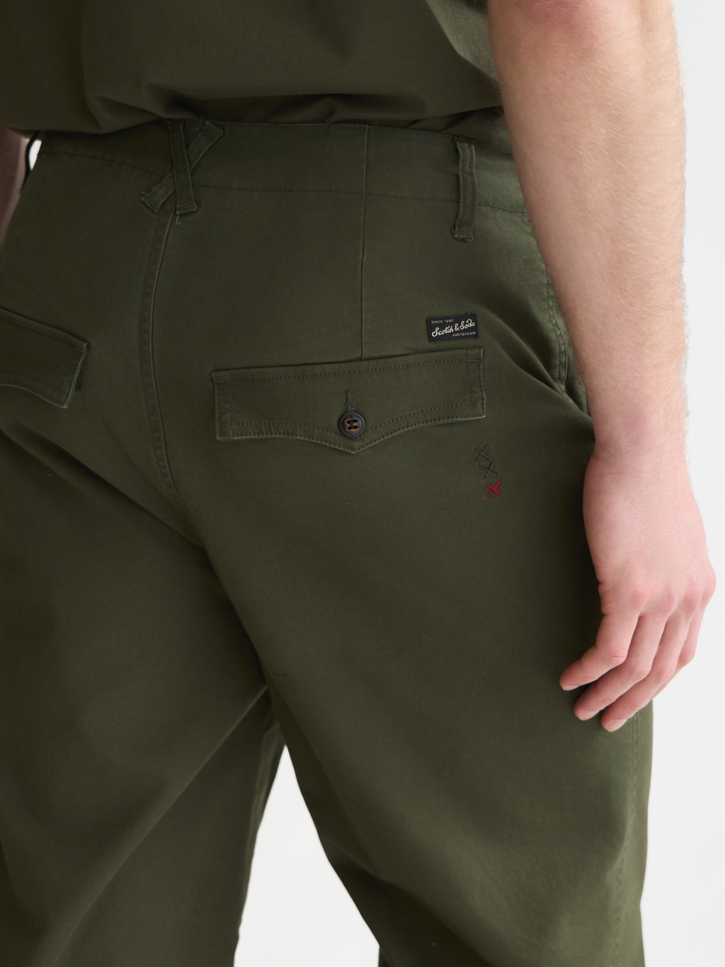 Pitch Peached Cotton-Blend Chino