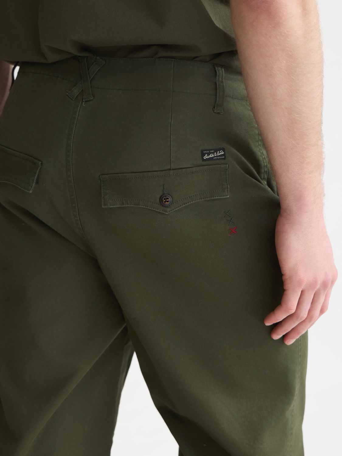 Pitch Peached Cotton-Blend Chino